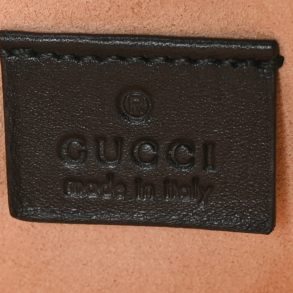 Gucci Calfskin Matelasse Mini GG Marmont Chain Bag Black