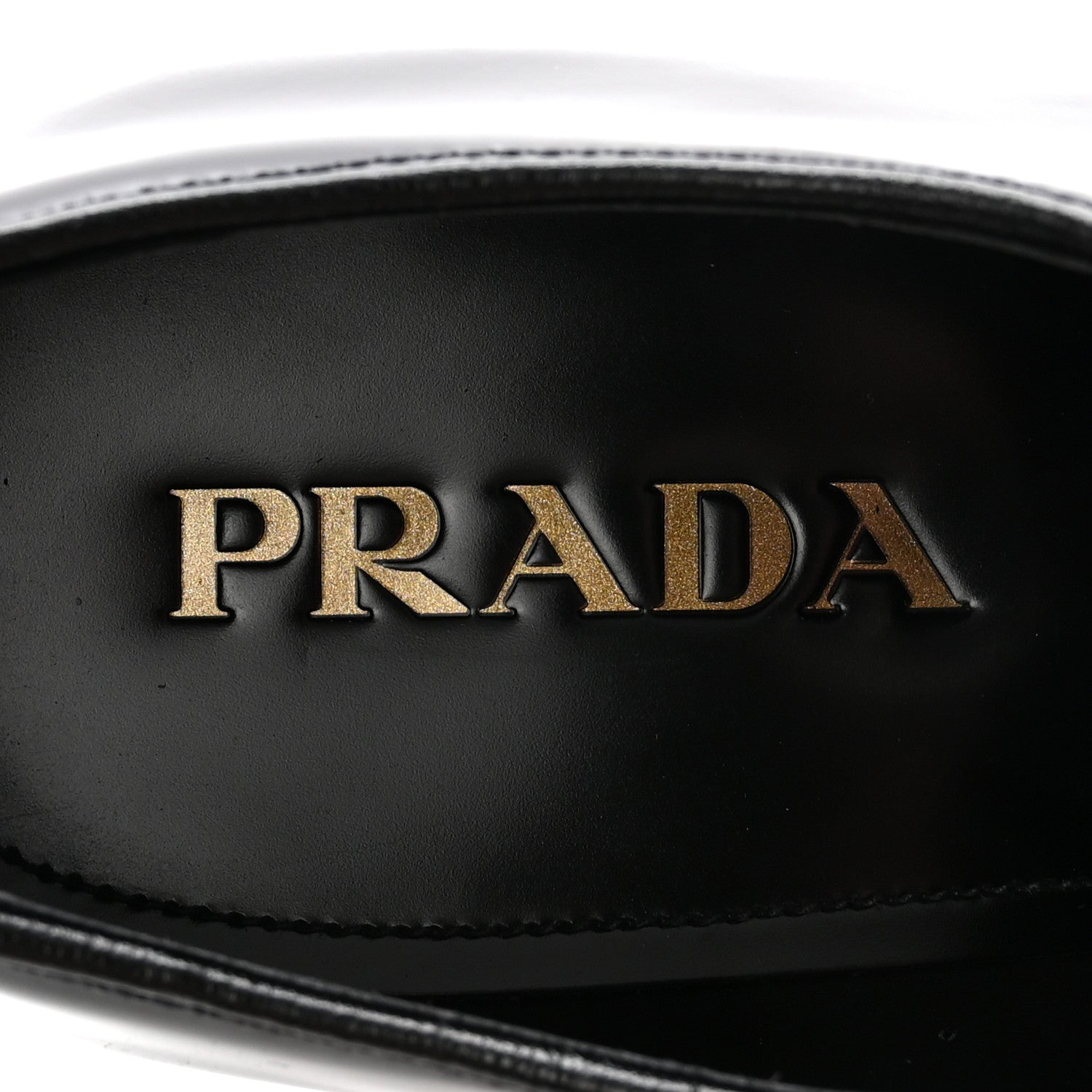 Prada Spazzolato Mens Derby Loafers 7.5 Black