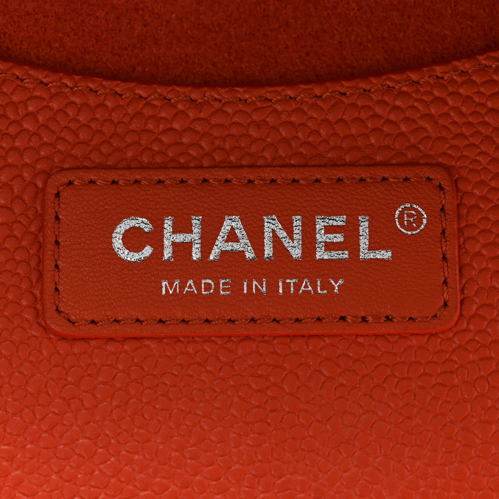 Chanel Caviar Perforated Messenger Bag Black