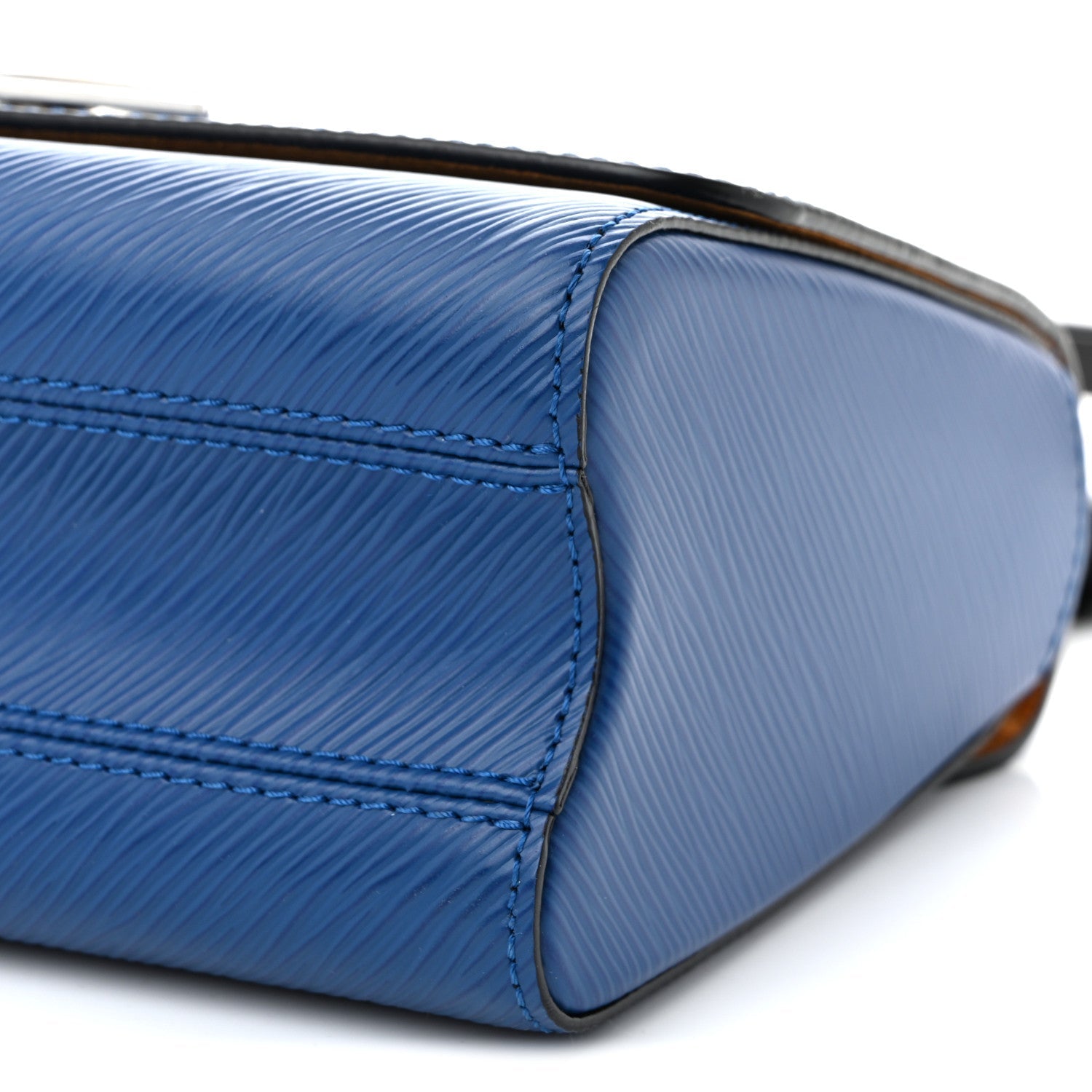 Louis Vuitton Epi Twist Braided Strap Shoulder Bag MM Bleu Roi