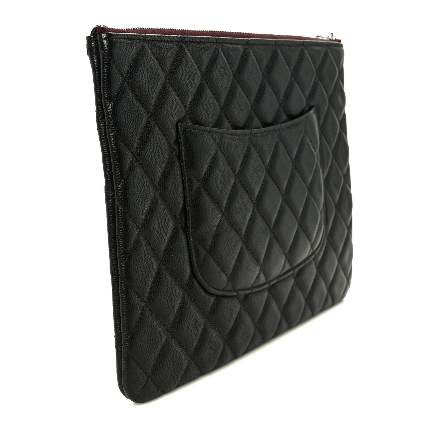 Caviar Quilted Medium Cosmetic Case Black