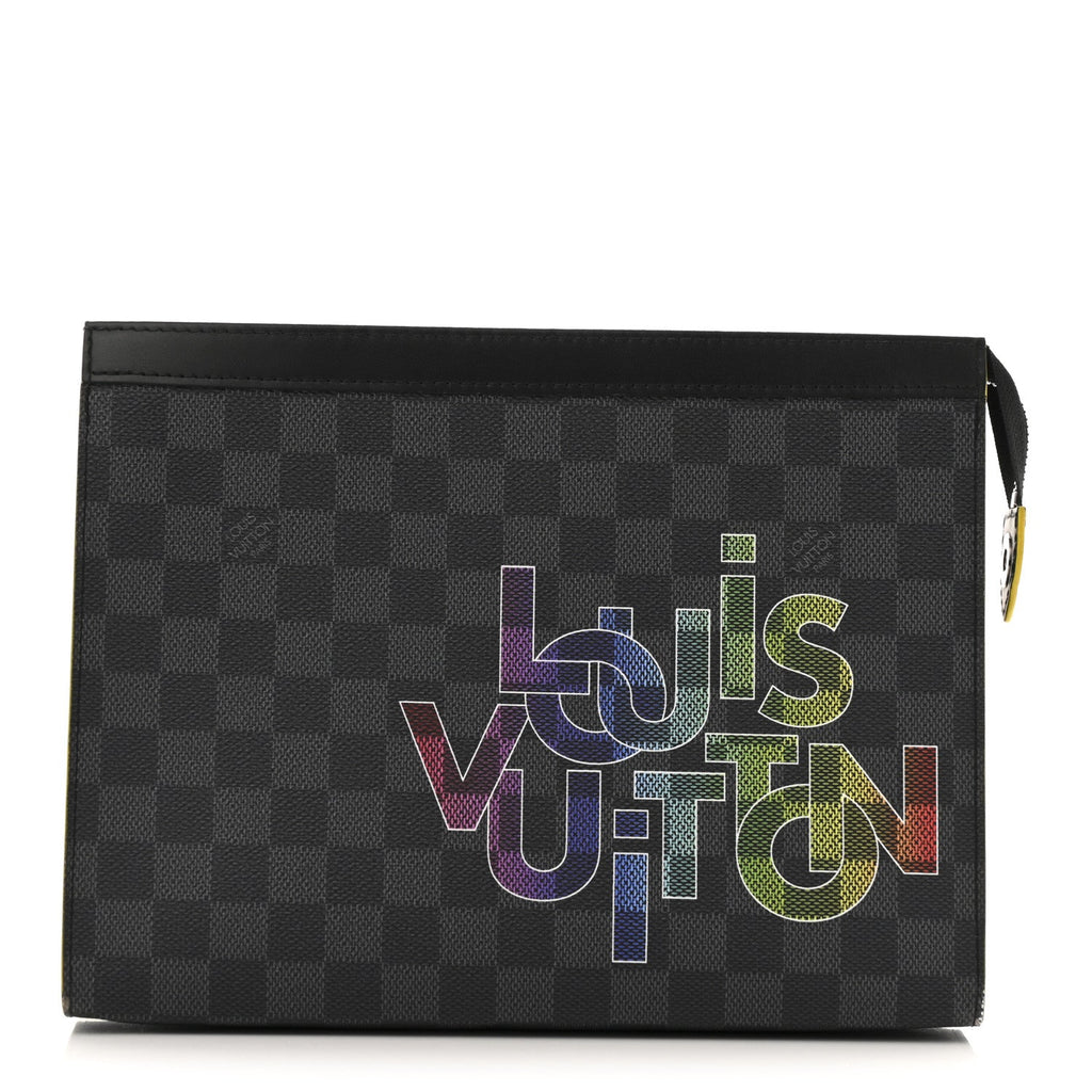 Louis Vuitton Damier Graphite Pochette Voyage MM  Yellow