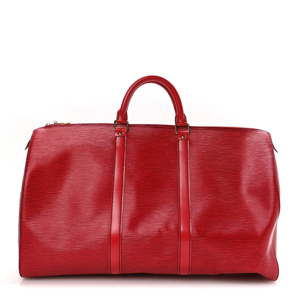 Louis Vuitton Epi Keepall 50 Castillan Red