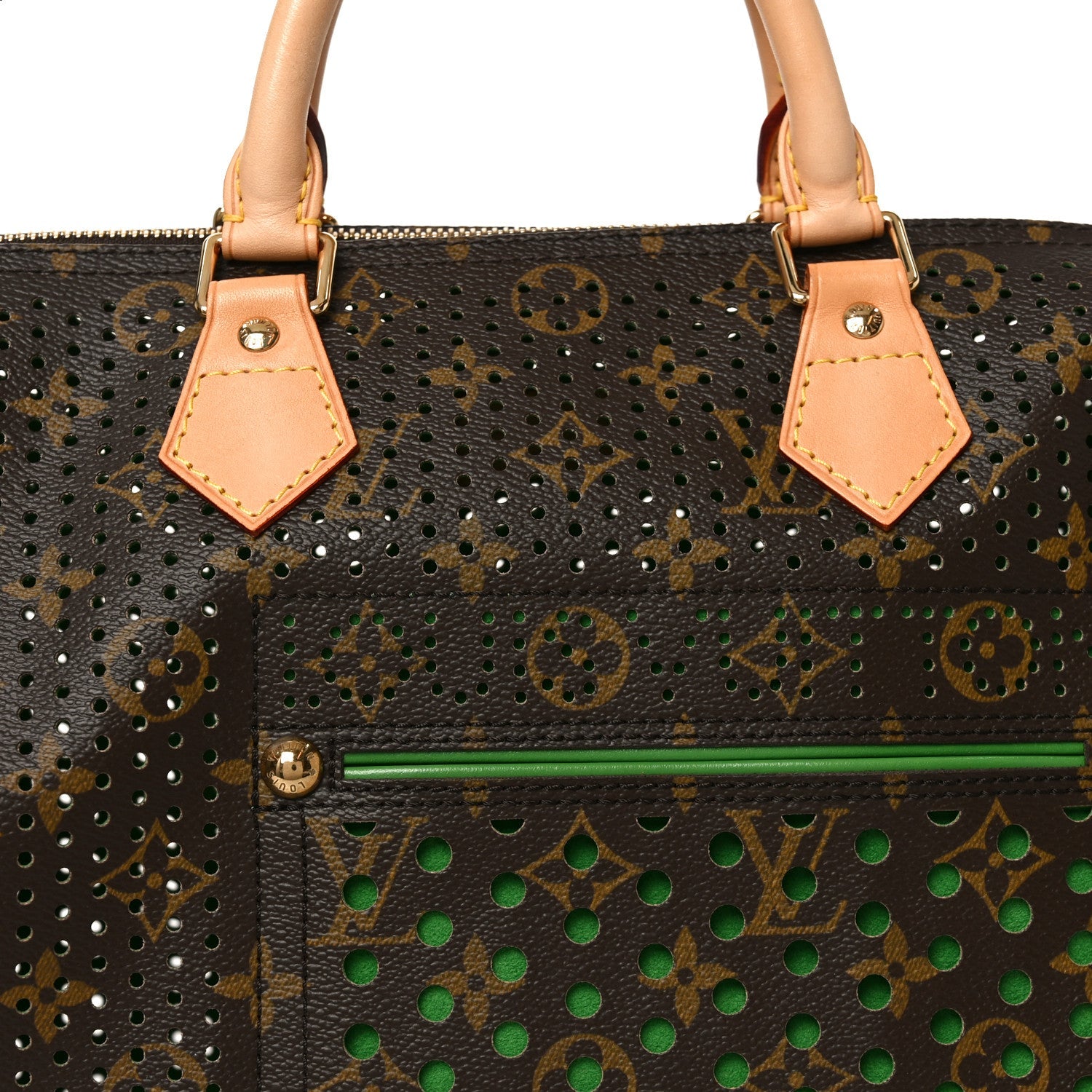 Louis Vuitton Monogram Perforated Speedy 30 Green