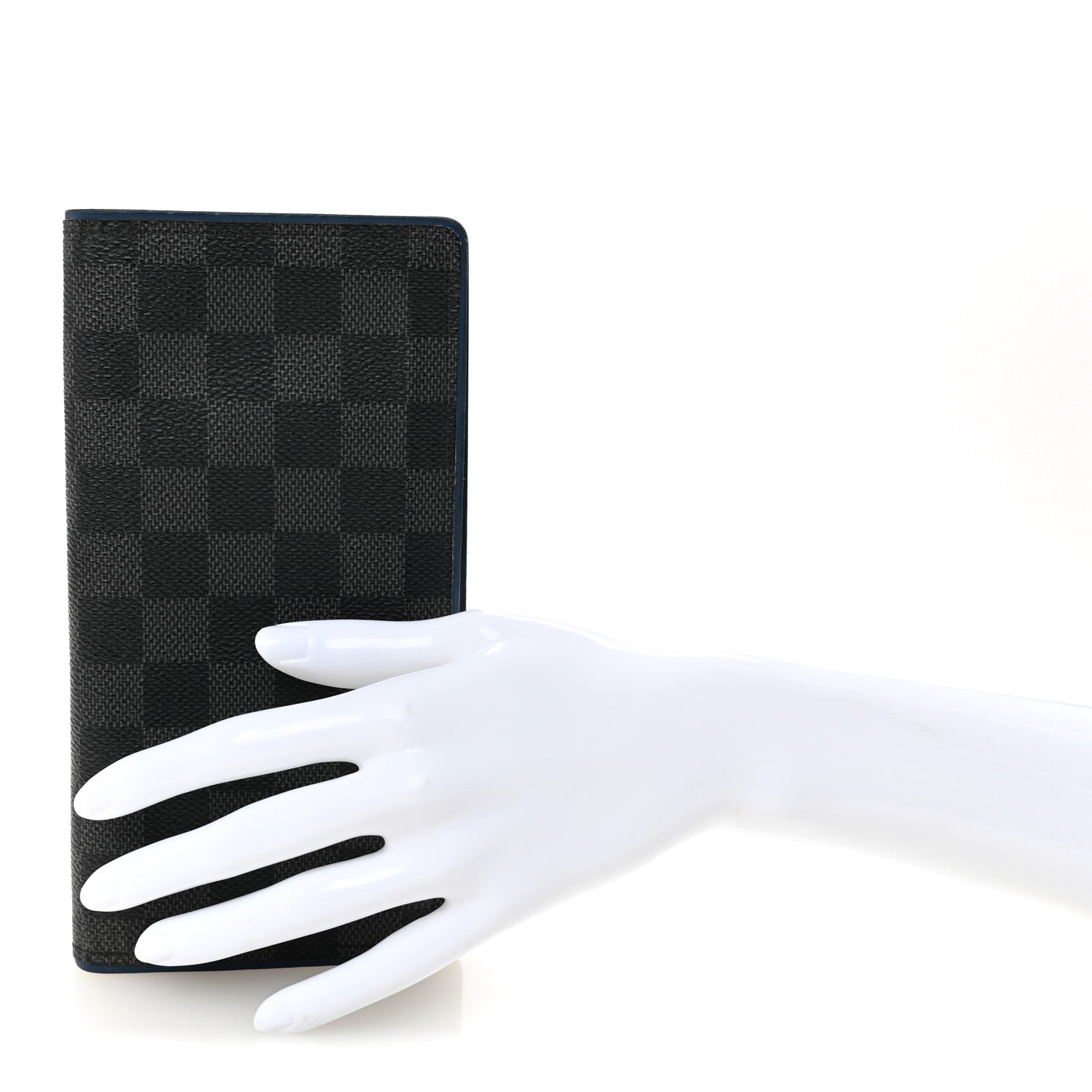 Louis Vuitton Damier Graphite Brazza Wallet Bleu Neon
