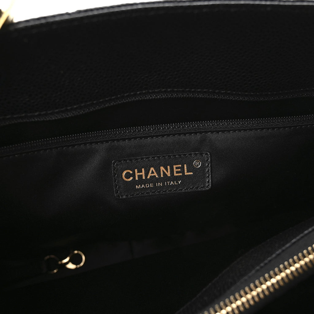 Chanel Caviar Quilted Grand Shopping Tote GST Black