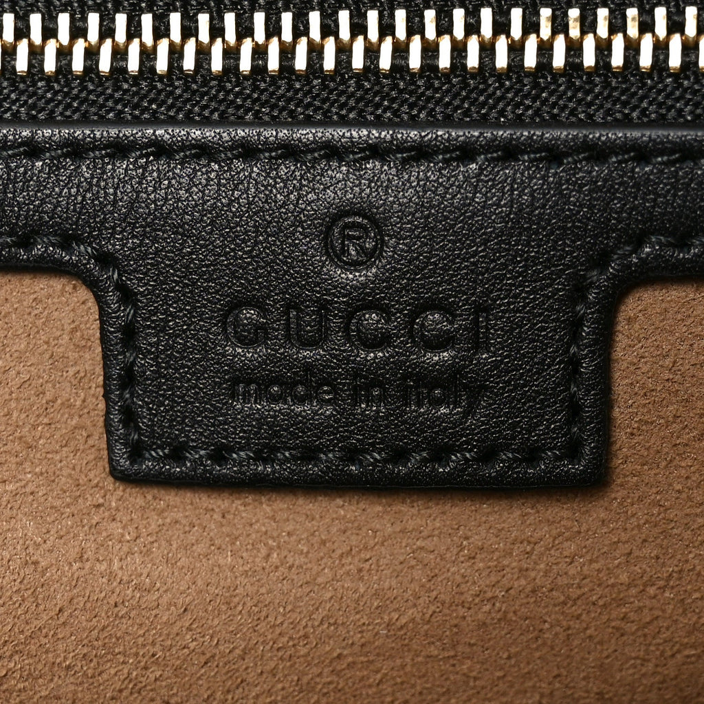 Gucci GG Supreme Monogram Medium Padlock Tote Black