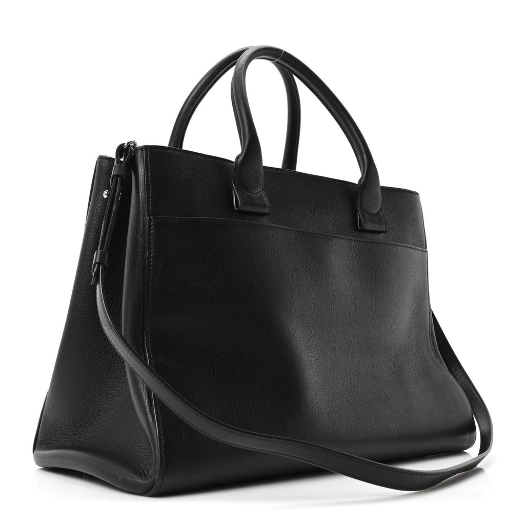 Chanel Grained Calfskin Medium Neo Executive Shopper Tote Black