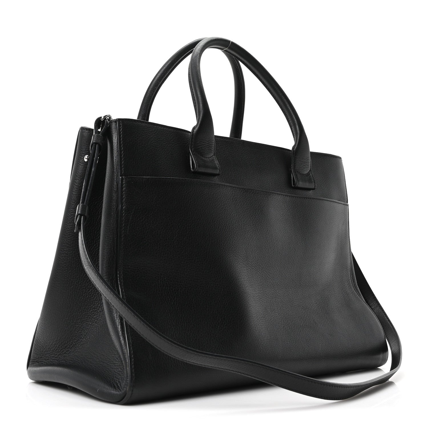 Chanel Grained Calfskin Medium Neo Executive Shopper Tote Black
