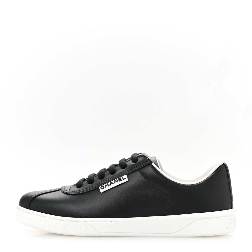 Calfskin CC Womens Sneakers 37 Black