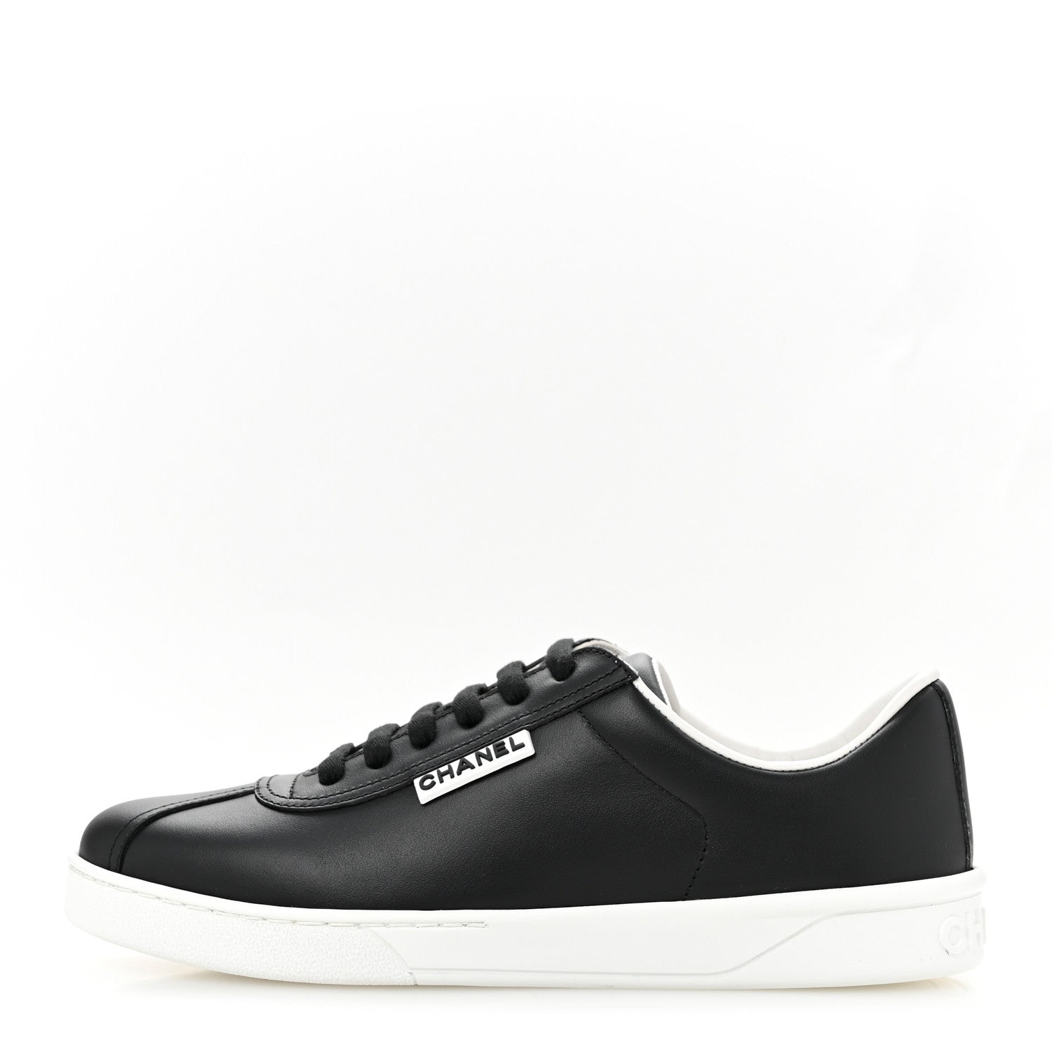 Calfskin CC Womens Sneakers 37 Black