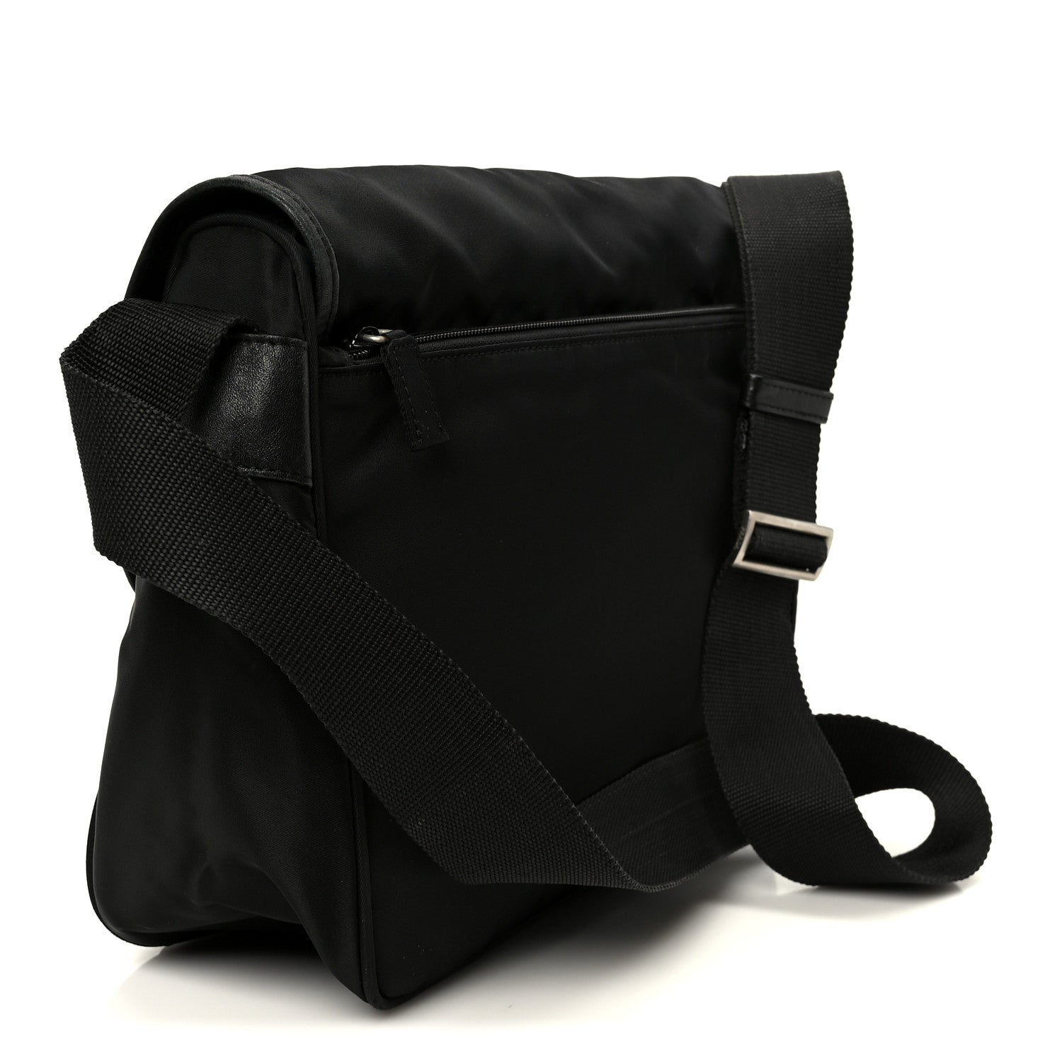 Prada Tessuto Nylon Messenger Bag Black