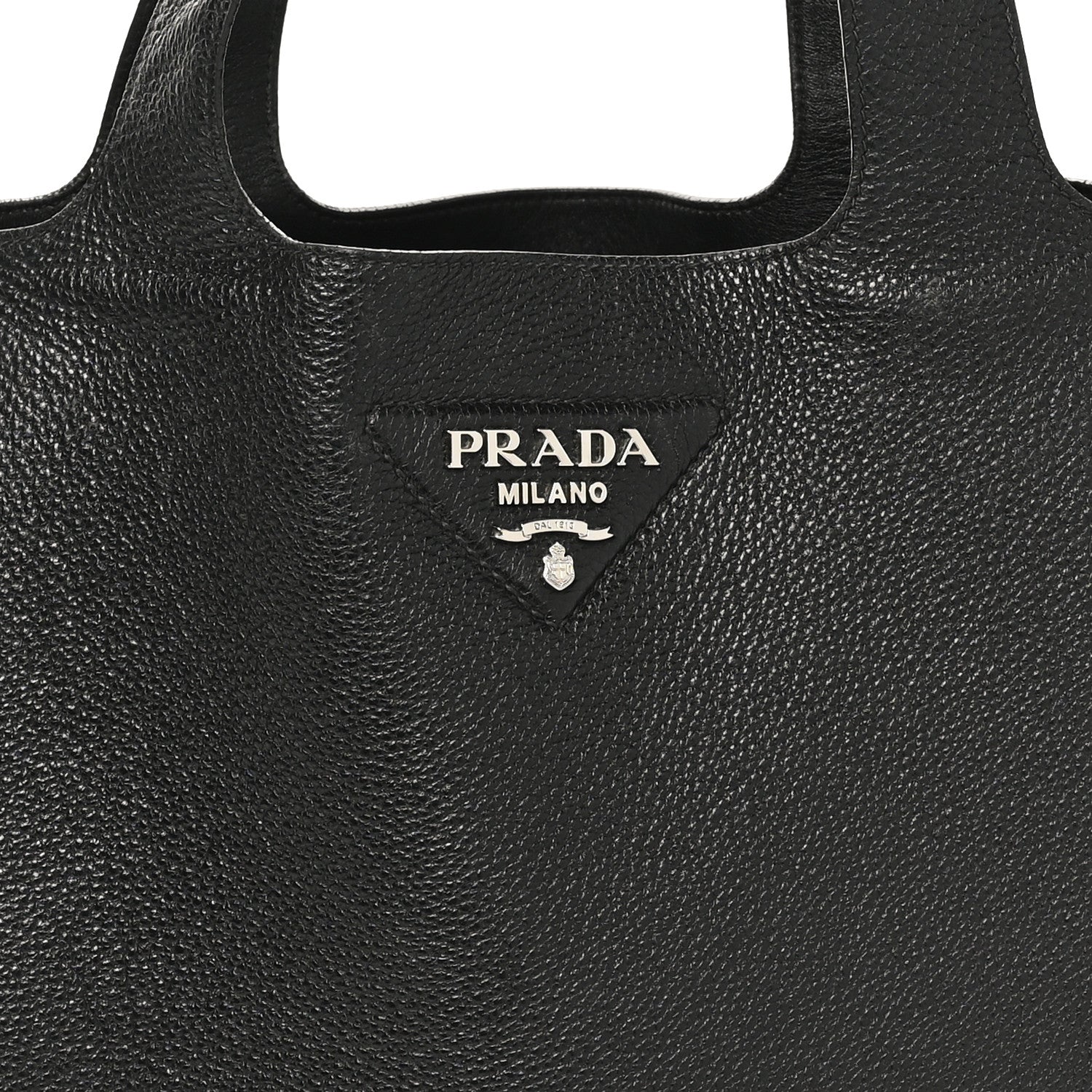 Prada Vitello Daino Soft Large Dynamique Tote Black