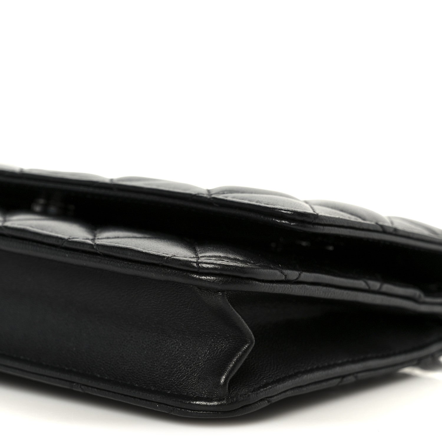 Chanel Lambskin Quilted Wallet On Chain WOC So Black