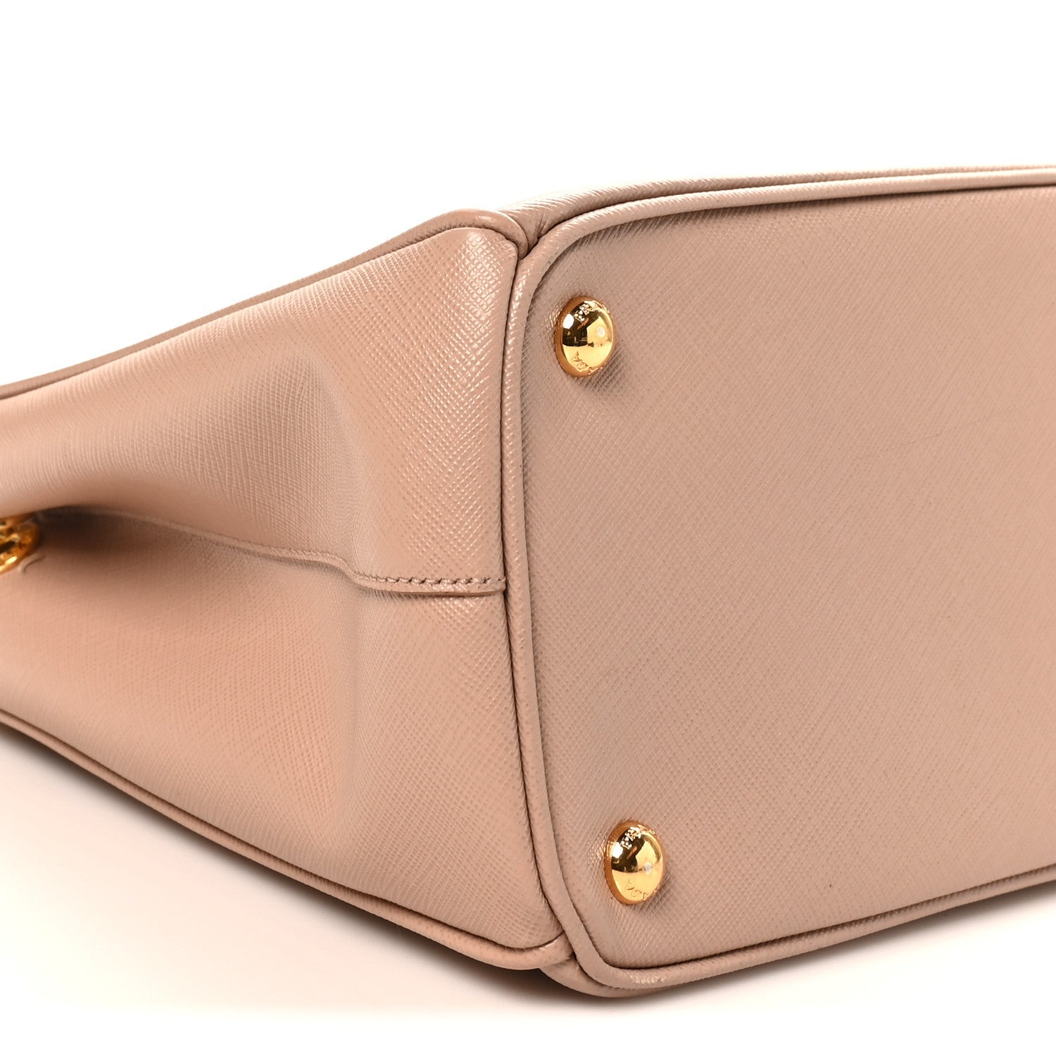 Prada Saffiano Small Galleria Double Zip Tote Cammeo