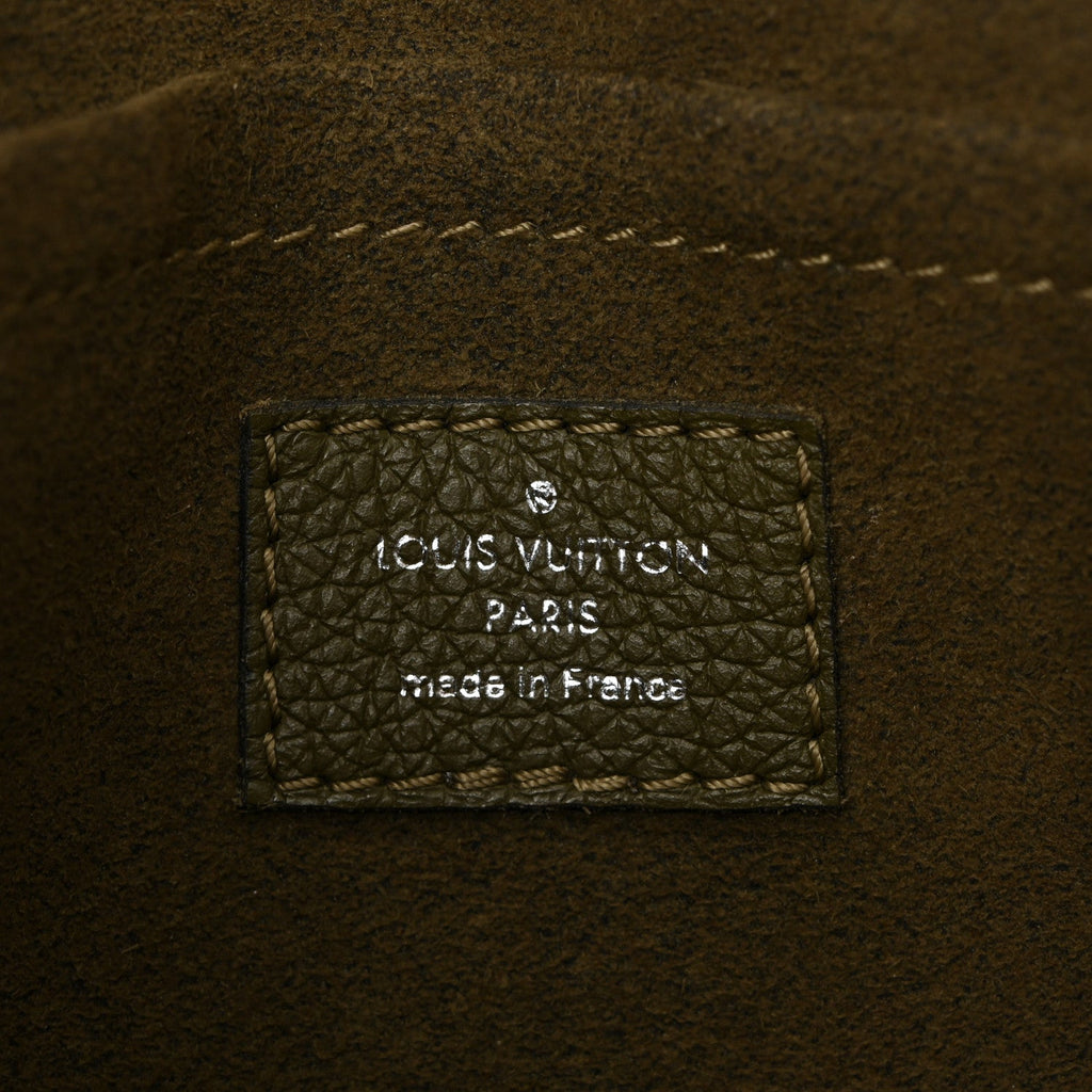 Louis Vuitton Soft Calfskin Mylockme Chain Bag BB Smokey Brown Green