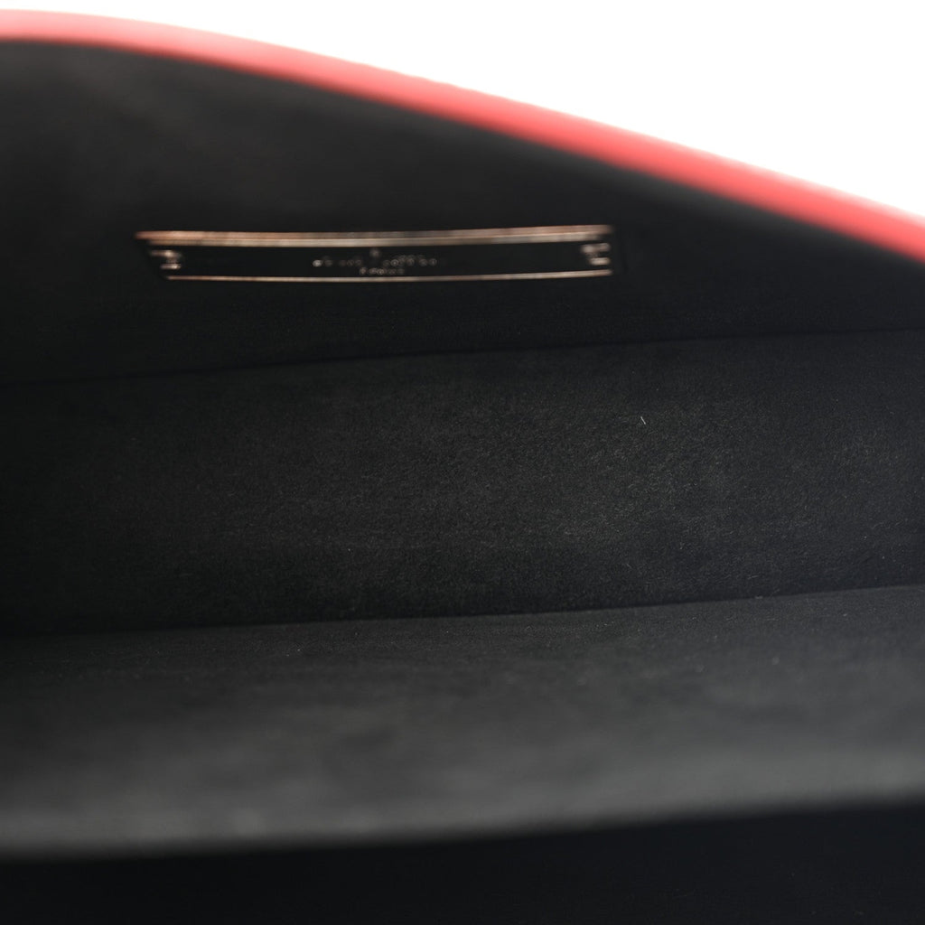 Louis Vuitton Patent Calfskin Monogram Lace Dauphine Mini Red