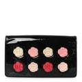 Patent Camellia Yen Wallet Black