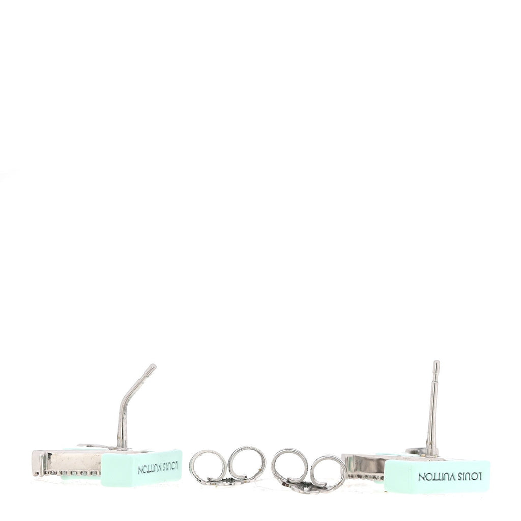 Louis Vuitton Crystal LV Iconic Sweety Earrings Blue
