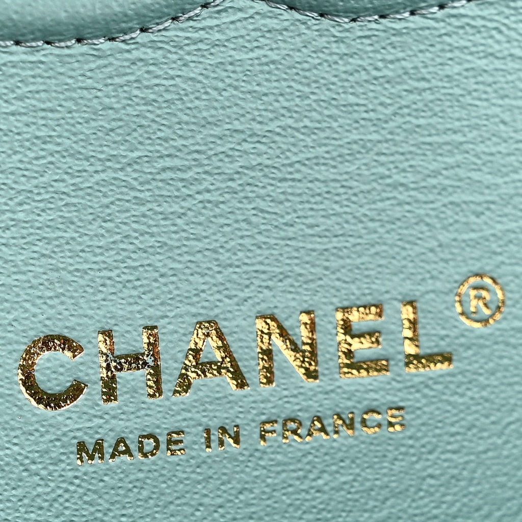 Chanel Caviar Quilted Medium Double Flap Light Blue