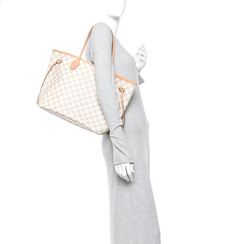 Louis Vuitton Damier Azur Neo Neverfull MM Rose Ballerine