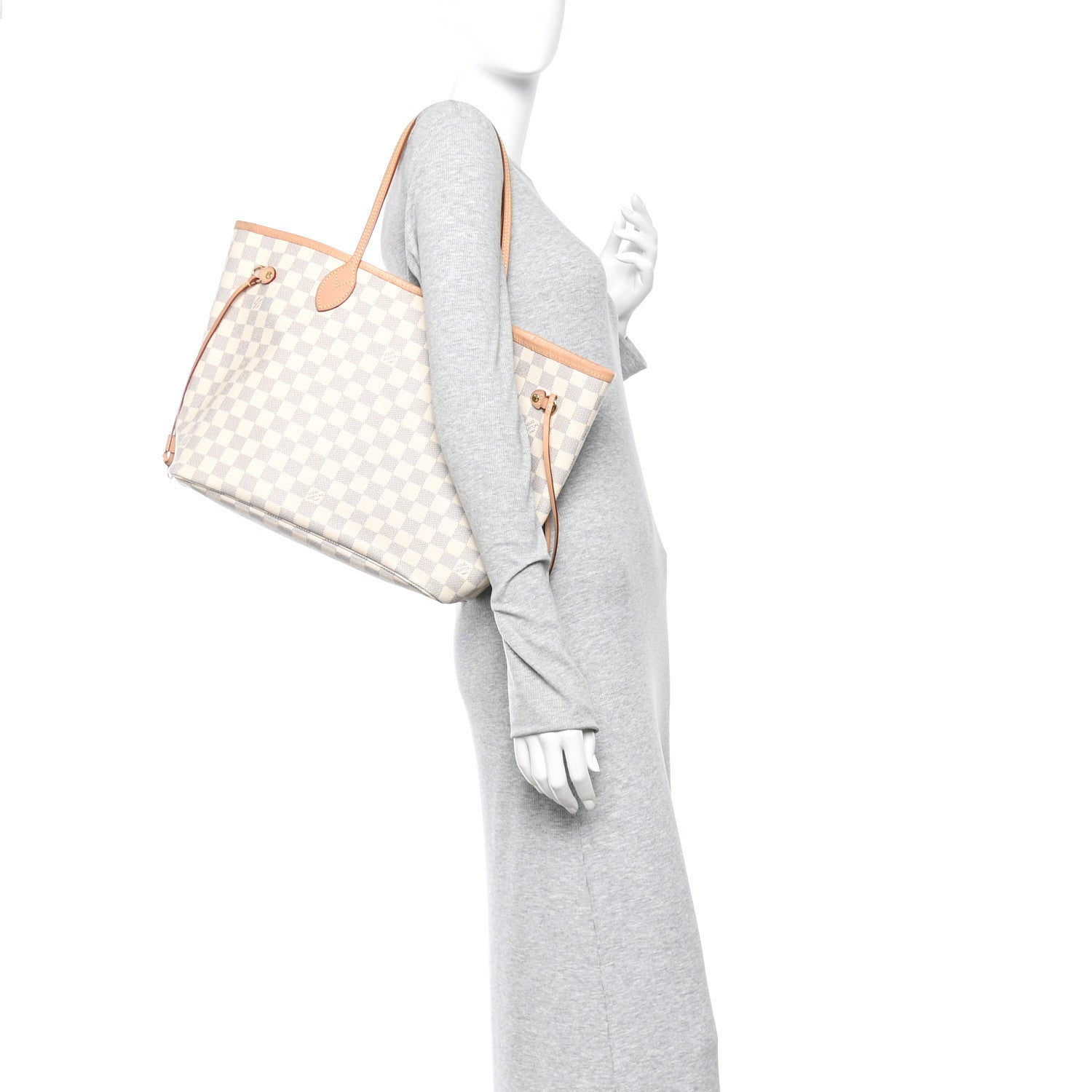 Louis Vuitton Damier Azur Neo Neverfull MM Rose Ballerine