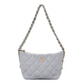 Chanel Caviar Quilted Daylight Hobo Grey
