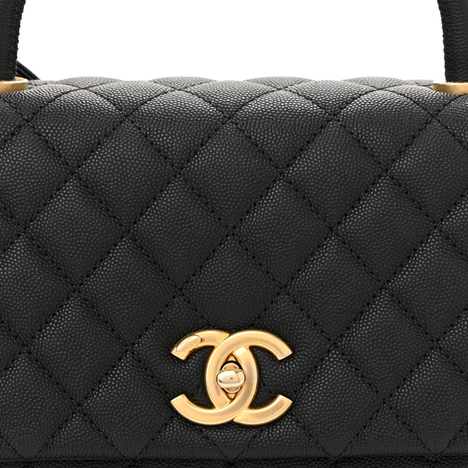 Chanel Caviar Quilted Small Coco Handle Flap Black