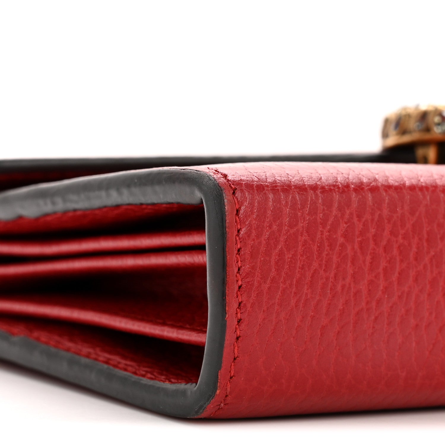 Gucci Calfskin Mini Dionysus Chain Wallet Hibiscus Red
