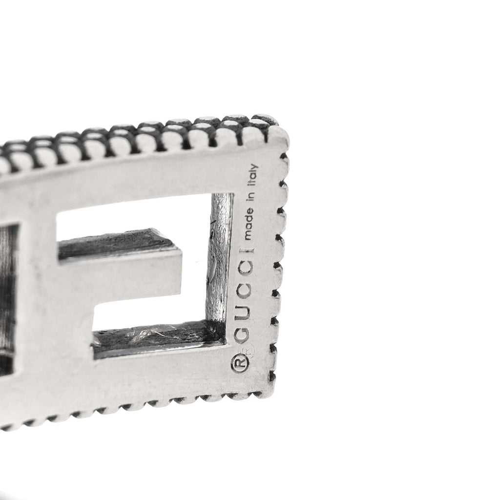 Gucci Sterling Silver Square G Motif Cuff Bracelet