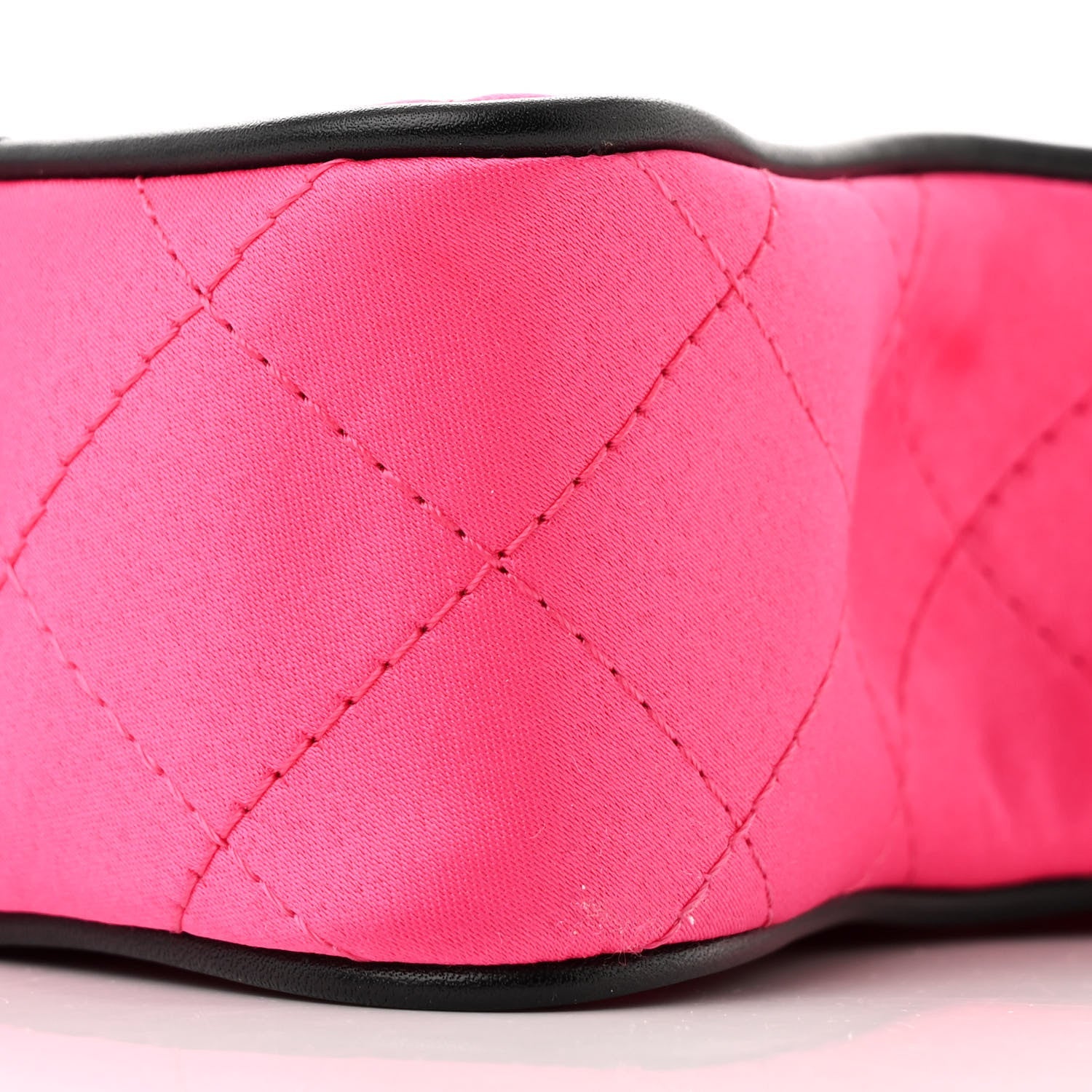 Chanel Satin Quilted Walk of Fame Star Bag Fuchsia Black