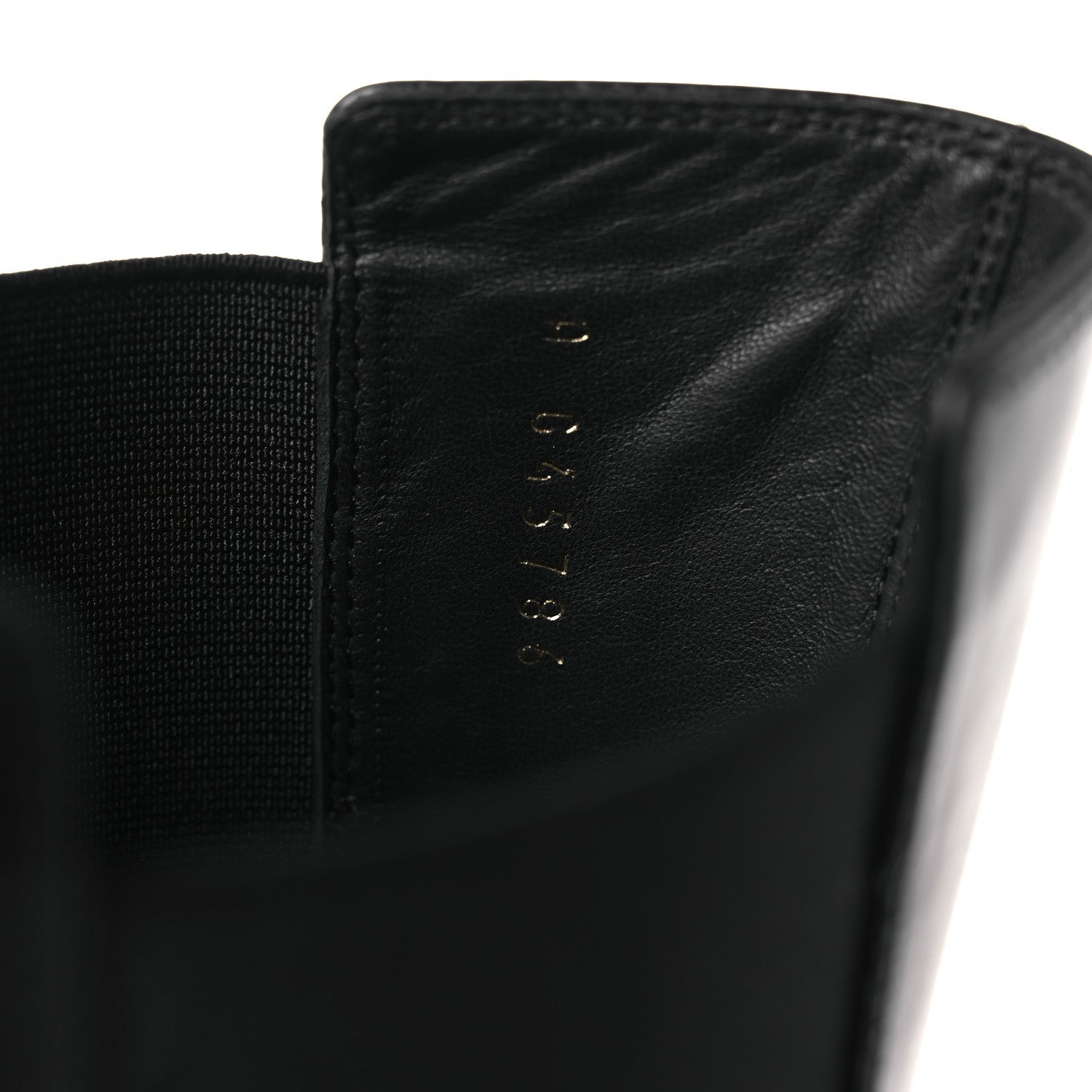 Calfskin Cap Toe CC Tall Boots 37.5 Black