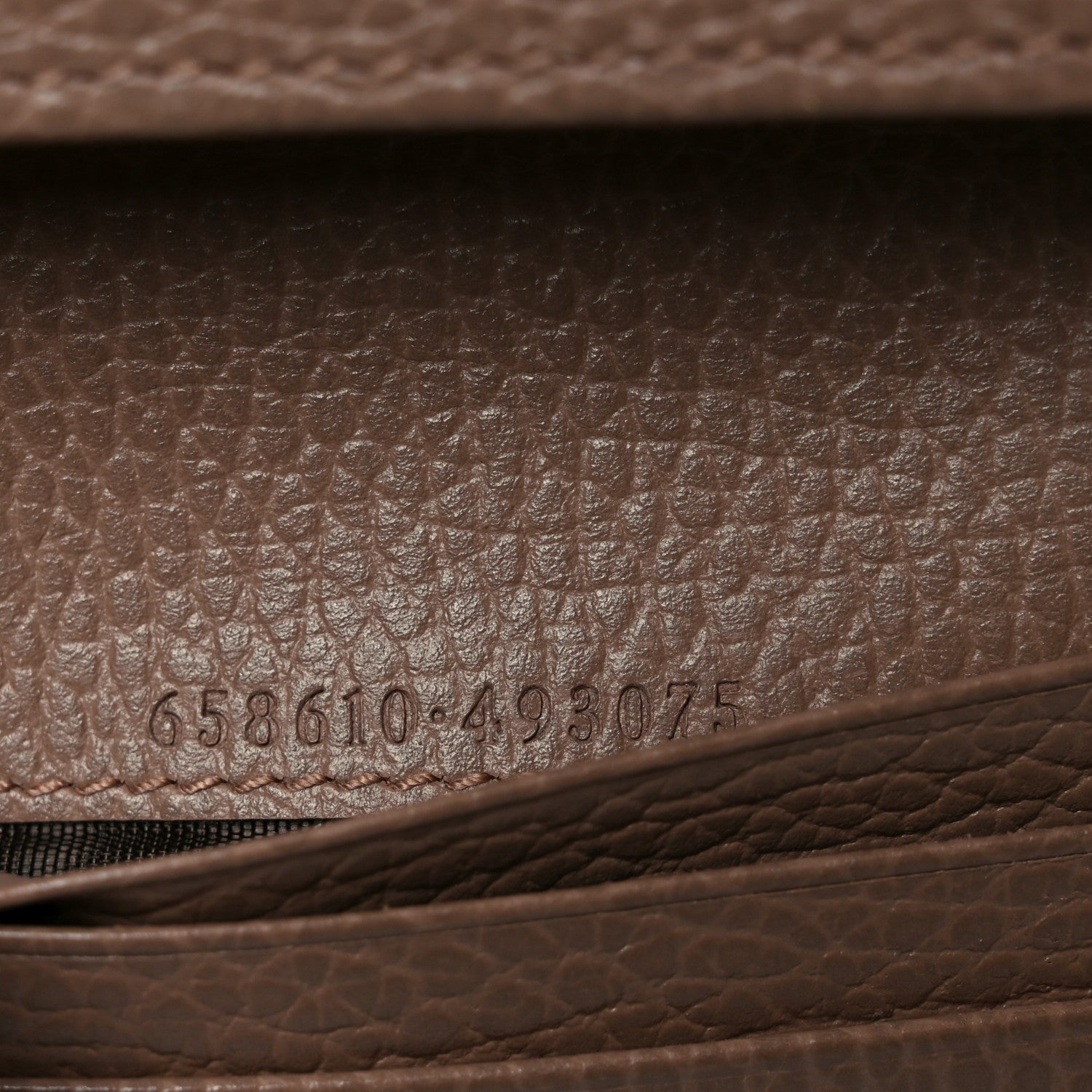 Gucci Dollar Calfskin GG Supreme Monogram GG Marmont Card Case Porcelain Rose Beige Ebony