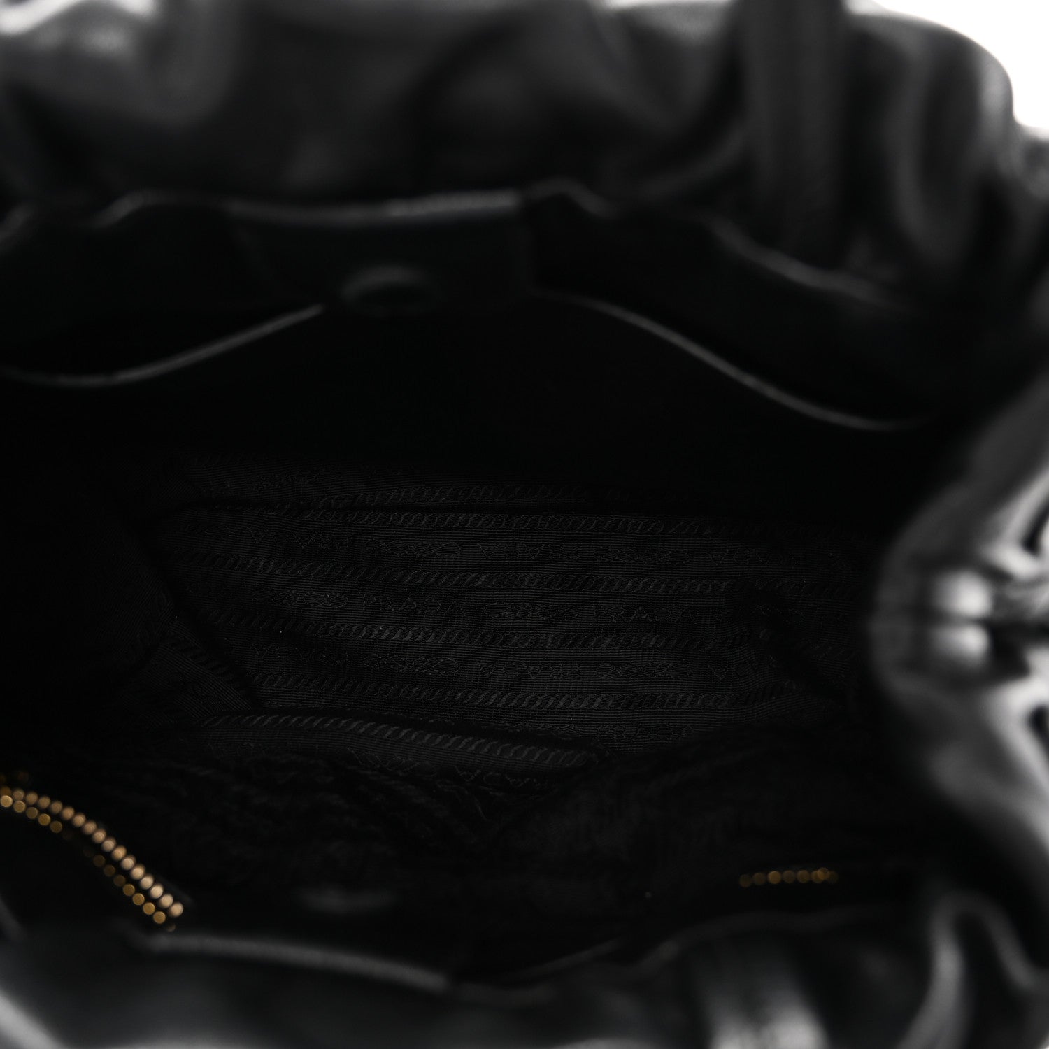 Prada Nappa Drawstring Tote Black