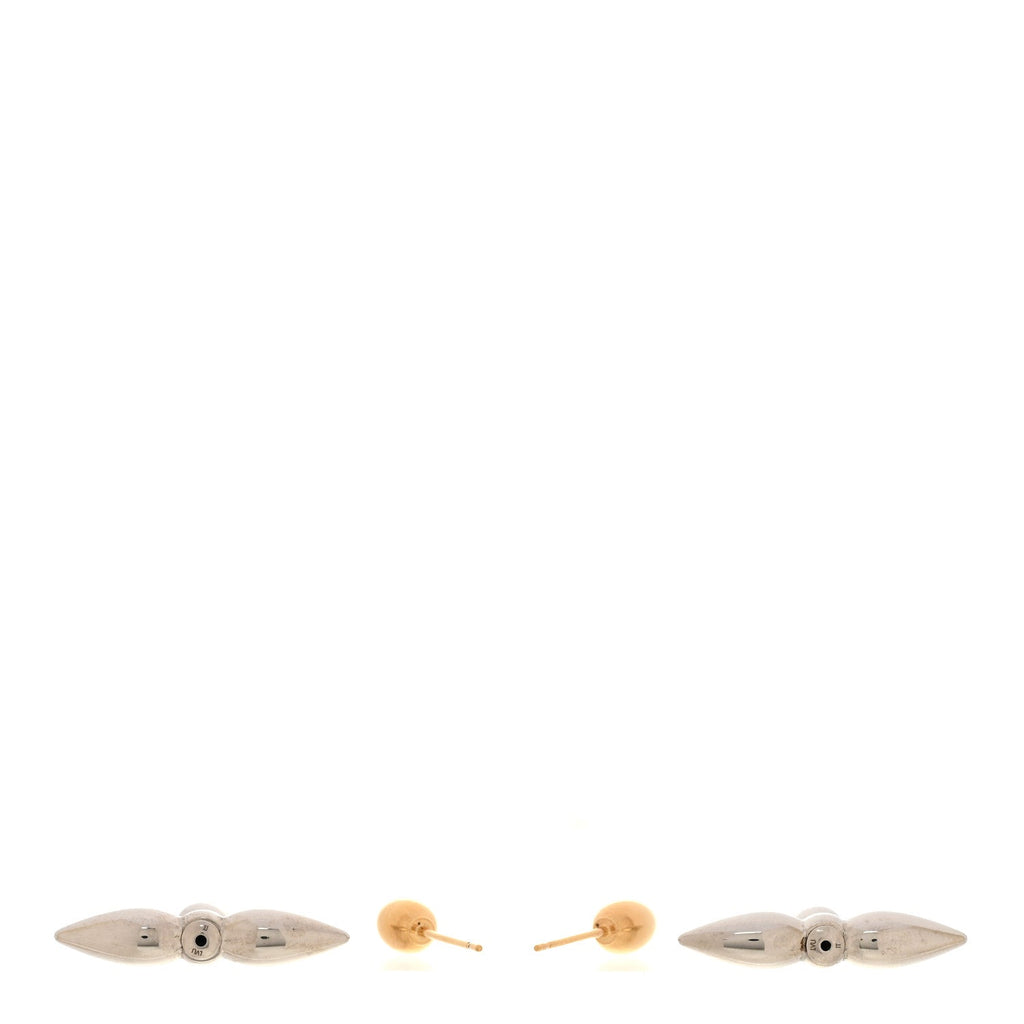 Louis Vuitton Metal Louisette Earrings Silver Gold