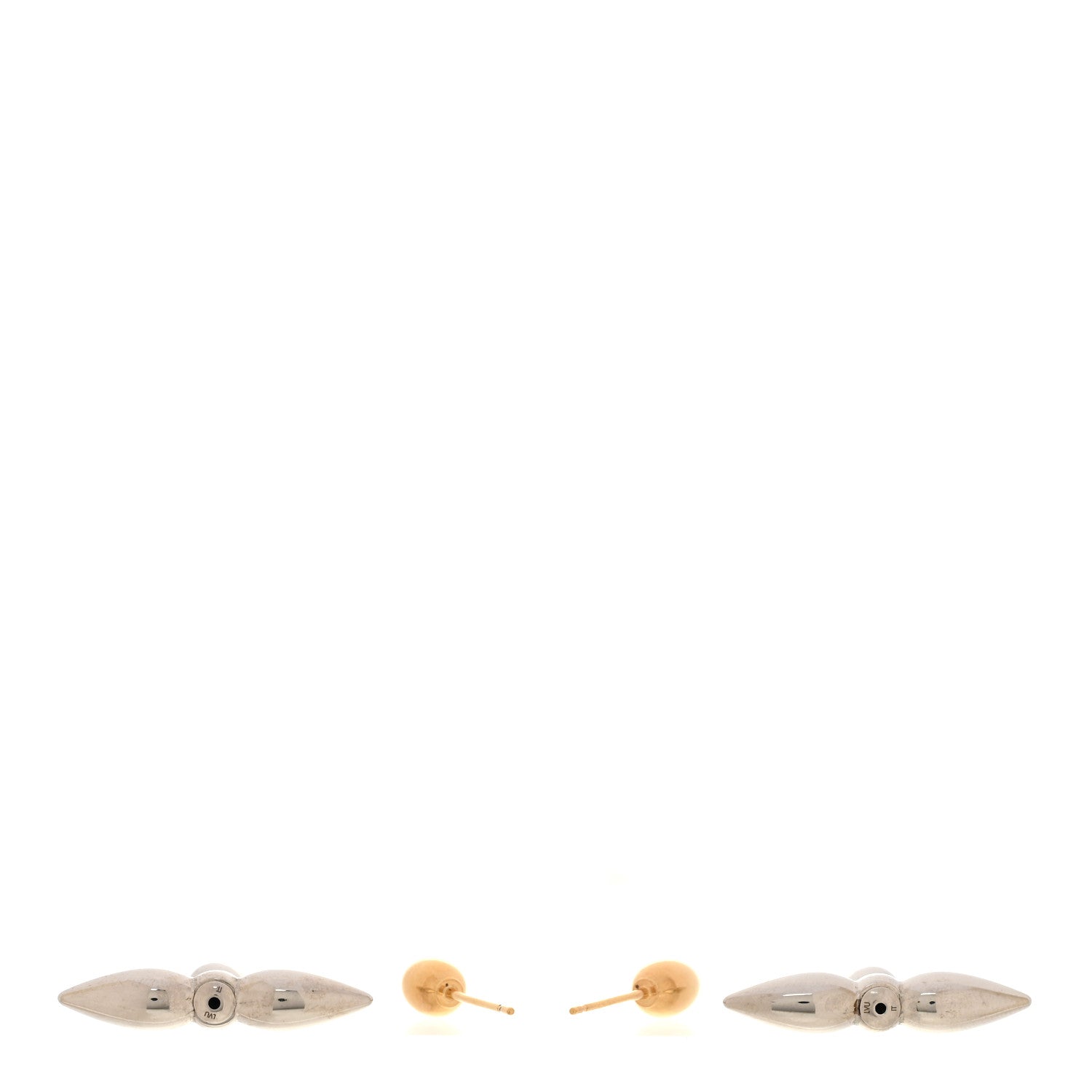 Louis Vuitton Metal Louisette Earrings Silver Gold