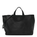 Chanel Caviar Stitched Large Lady Coco Shopping Tote Black