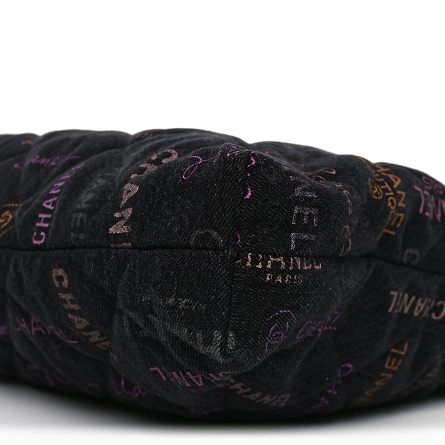 Chanel Denim Quilted Denim Mood Maxi Shopping Bag Black Multicolor