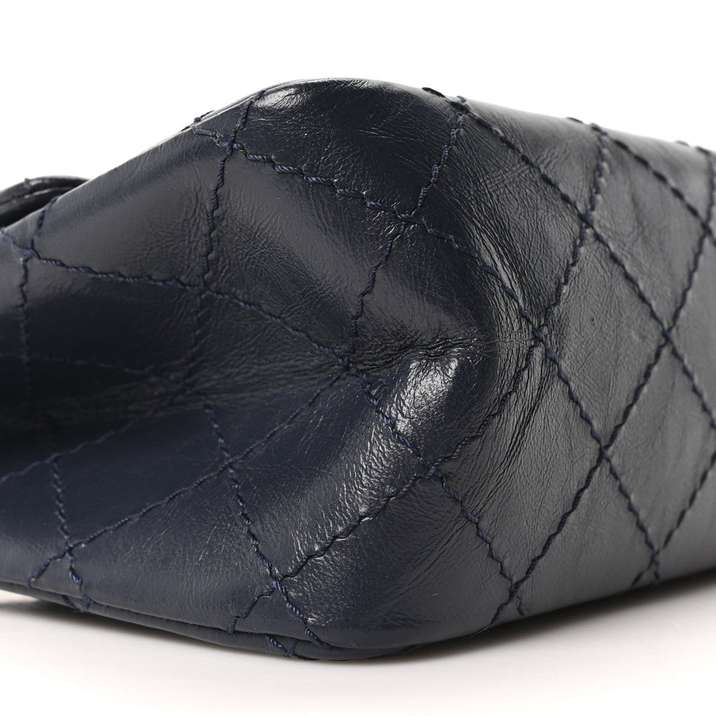 Chanel Aged Calfskin Quilted 2.55 Reissue Mini Flap Navy