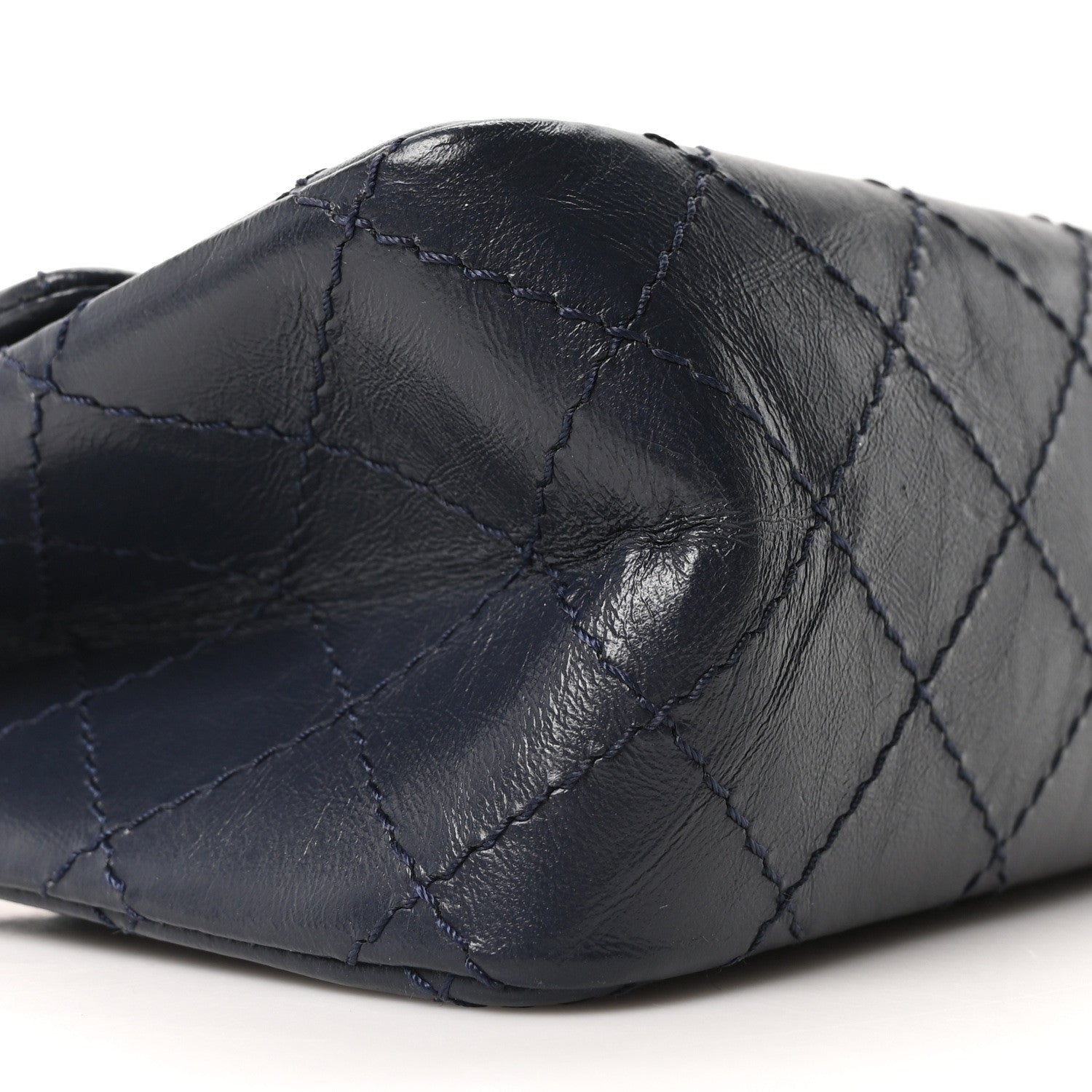 Chanel Aged Calfskin Quilted 2.55 Reissue Mini Flap Navy