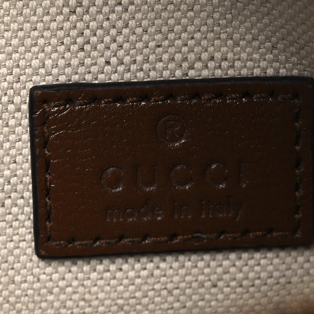 Gucci GG Supreme Monogram Azalea Calfskin Retro Interlocking G Multi-Function Bag Beige Ebony Brown Sugar