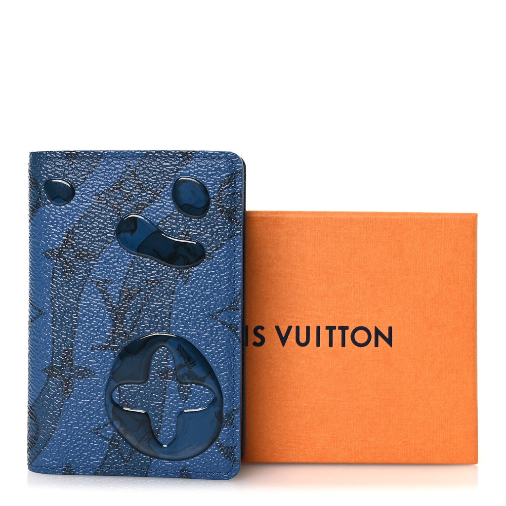Louis Vuitton Monogram Aquagarden Pocket Organizer NM Abyss Blue