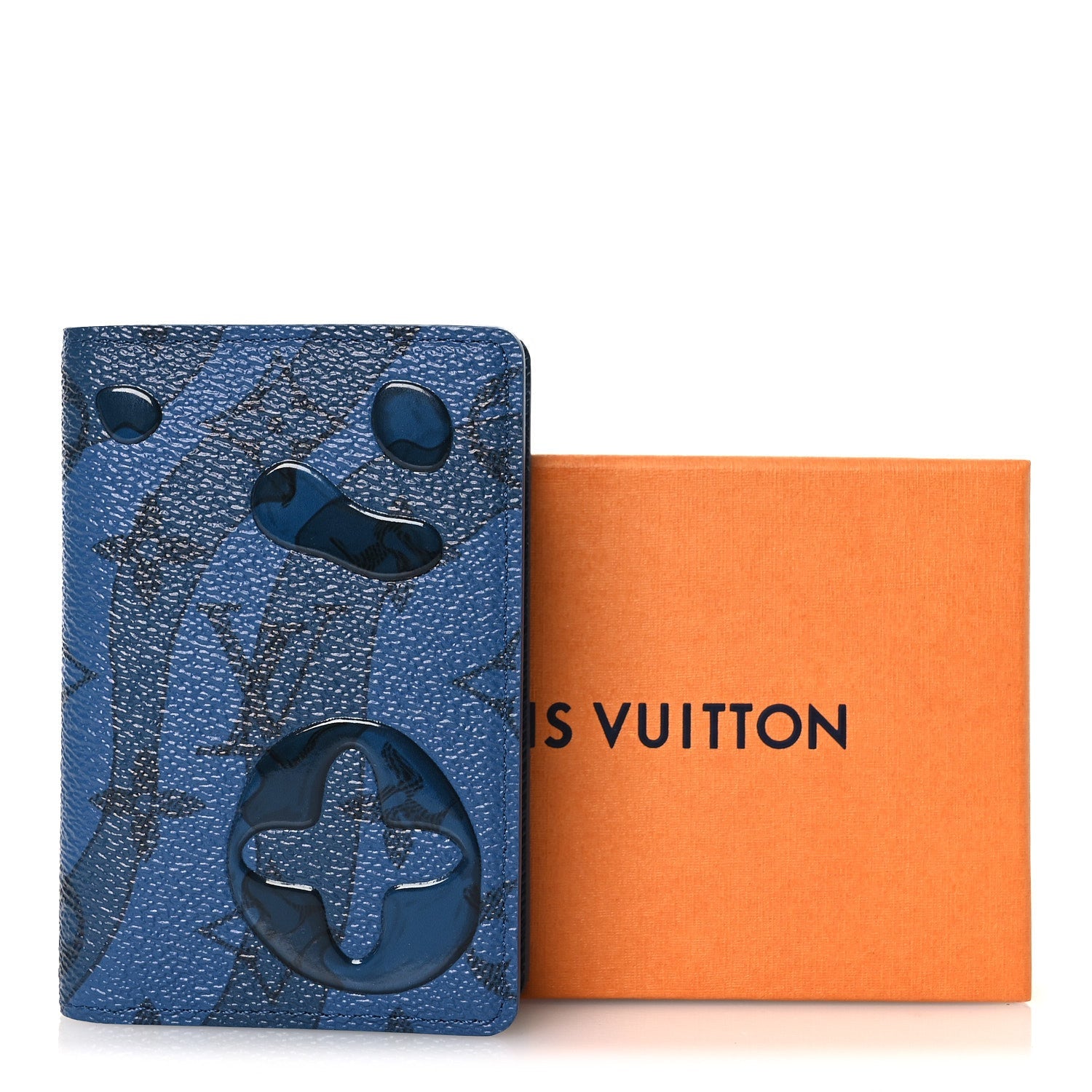 Louis Vuitton Monogram Aquagarden Pocket Organizer NM Abyss Blue