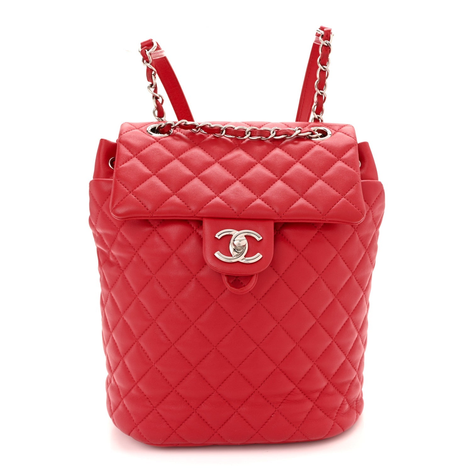 Chanel Lambskin Quilted Small Urban Spirit Backpack Red