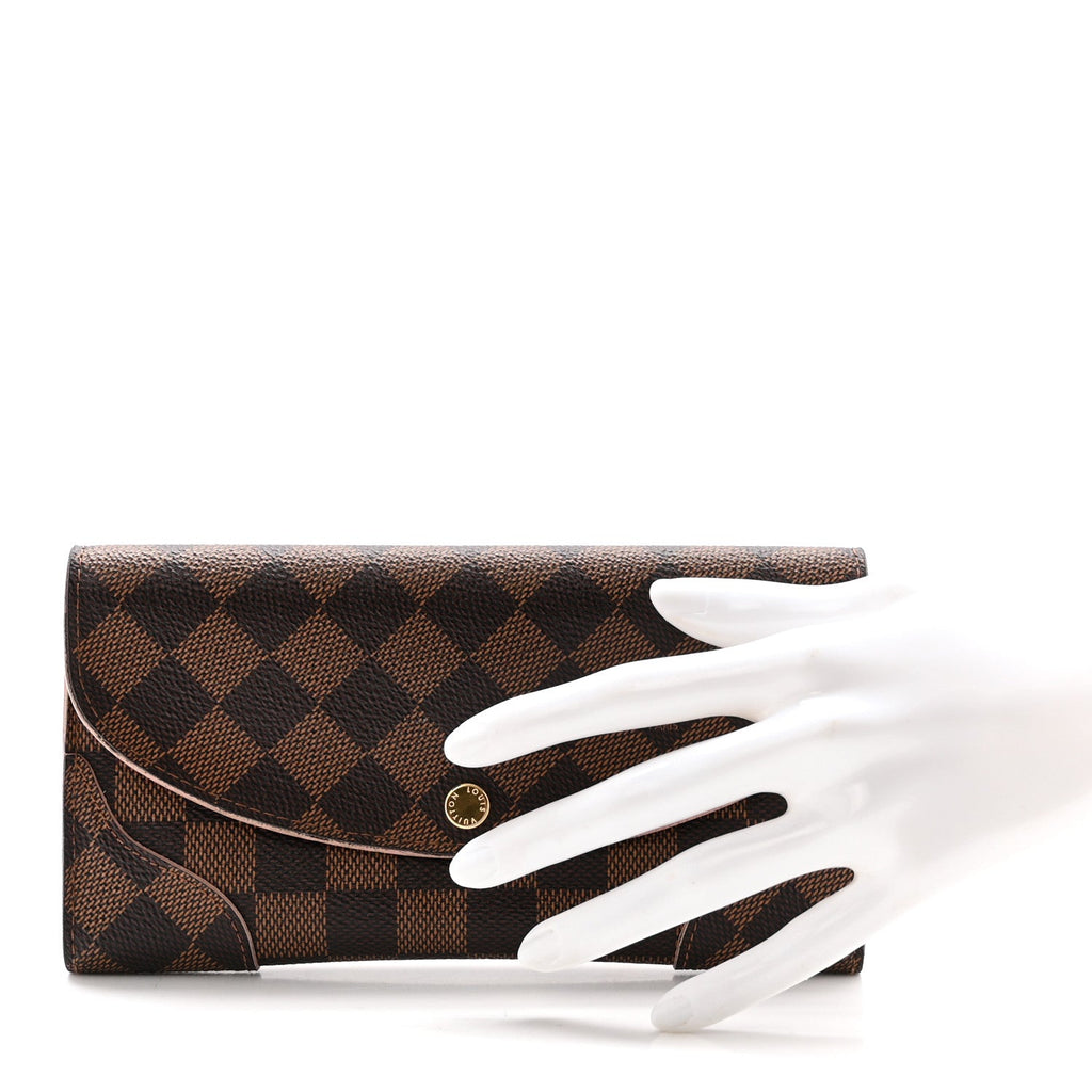 Louis Vuitton Damier Ebene Caissa Wallet Rose Ballerine