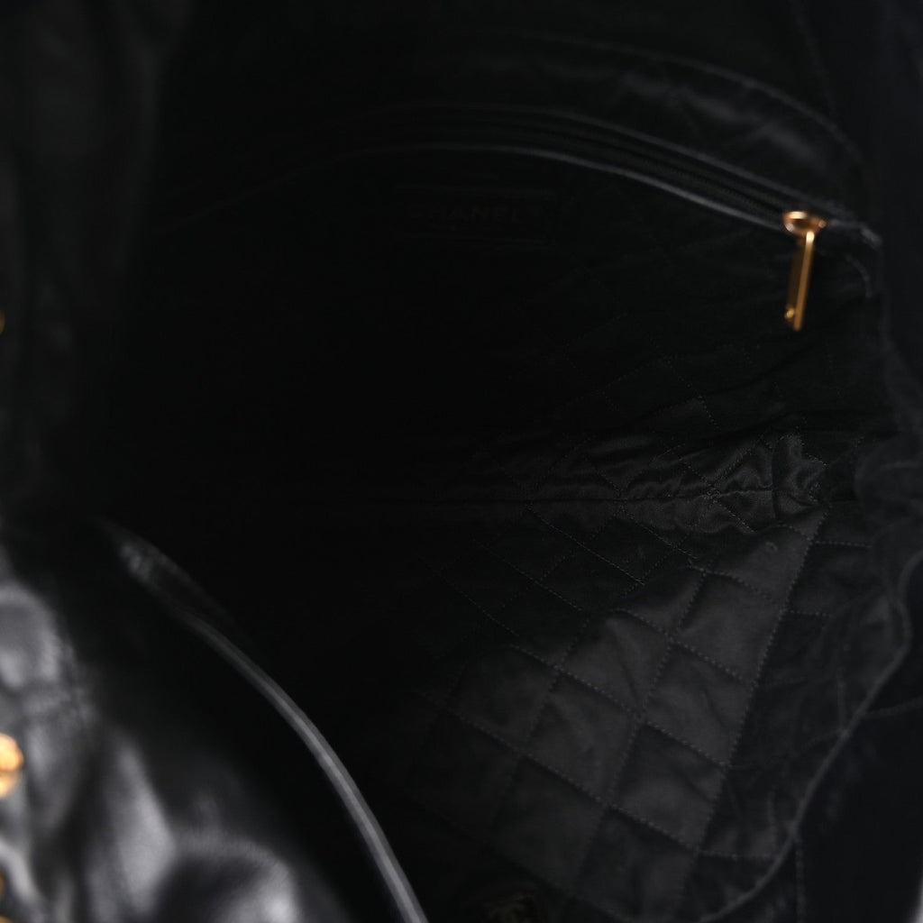 Chanel Shiny Calfskin Quilted Small Chanel 22 Black