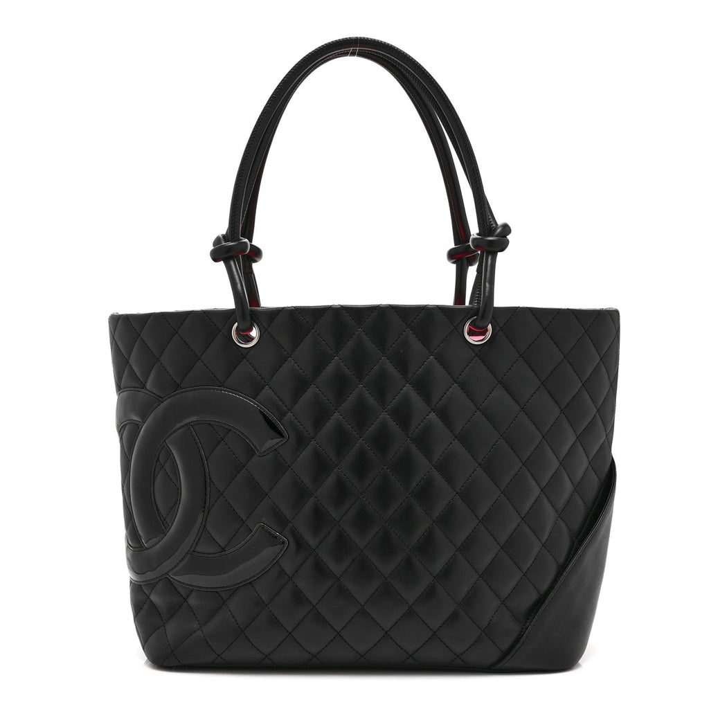 Chanel Calfskin Quilted Large Cambon Tote Black