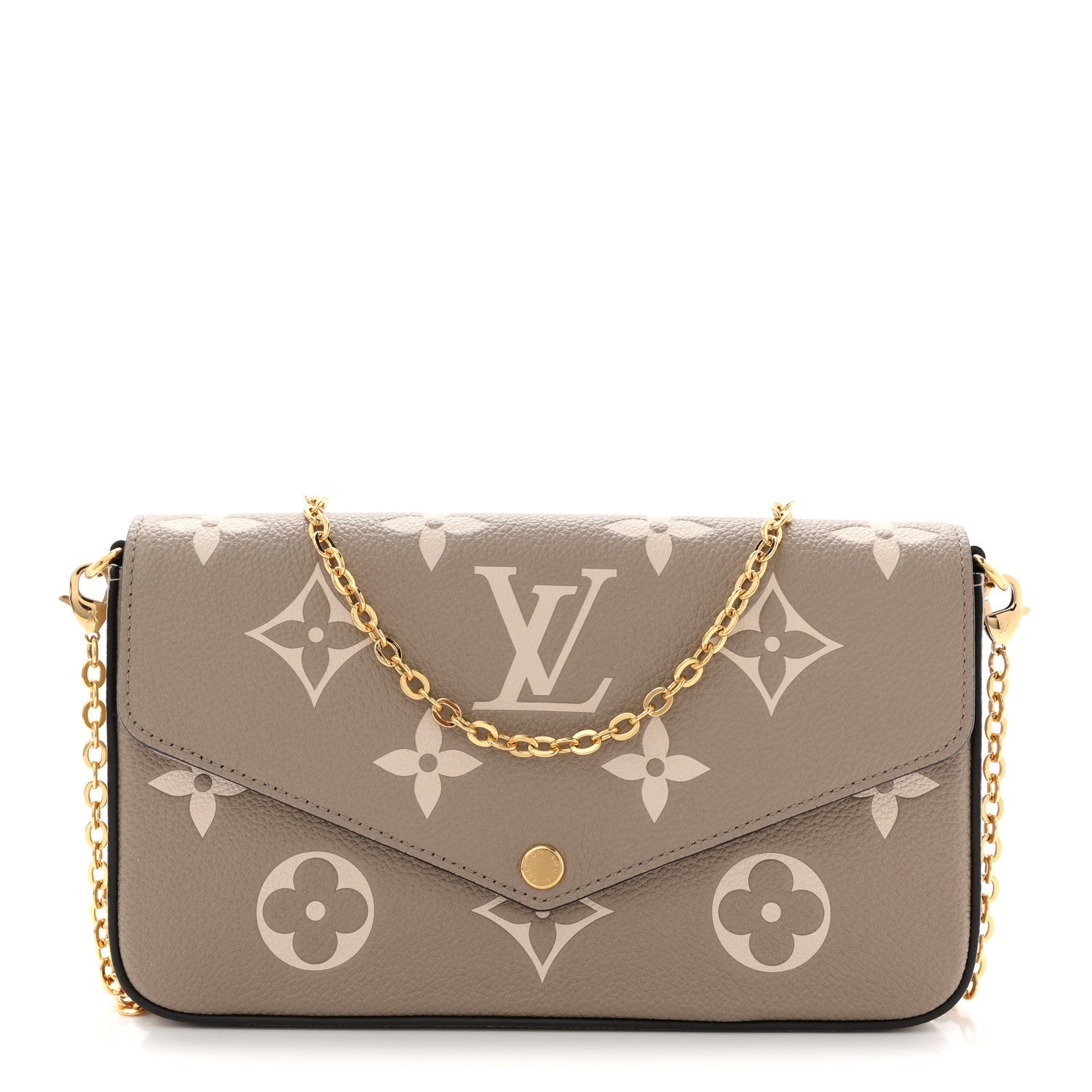 Louis Vuitton Empreinte Monogram Giant Felicie Pochette Tourterelle Creme