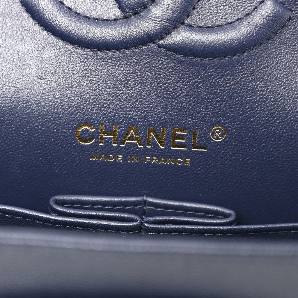 Chanel Caviar Quilted Medium Double Flap Navy