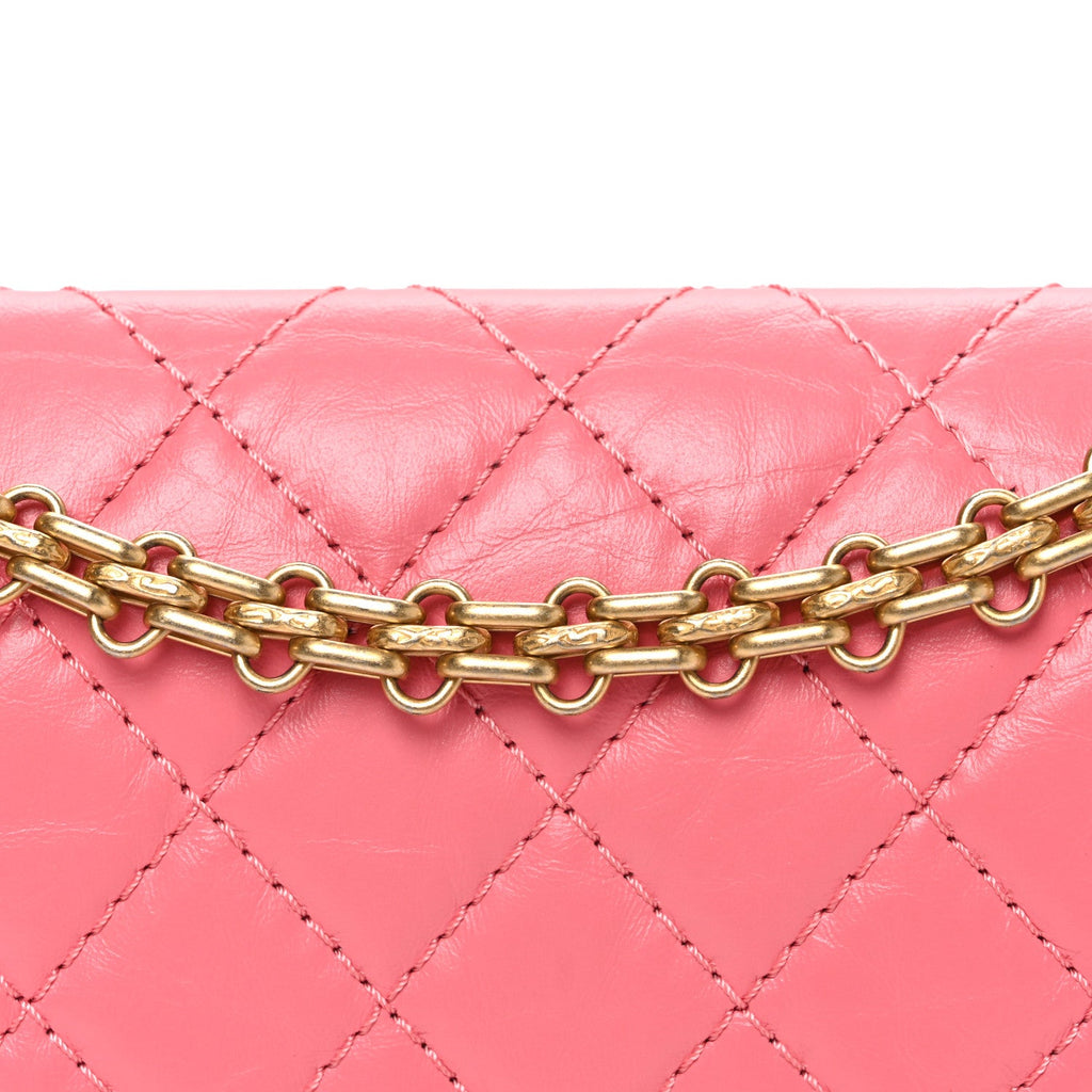 Chanel Aged Calfskin Quilted 2.55 Reissue Mini Flap Pink
